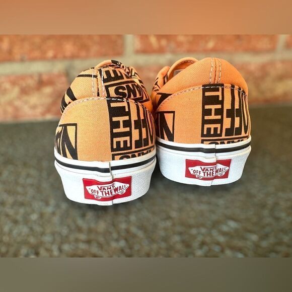 VANS Era Off the Wall Logo Mix Tangerine/Black Sneakers Mens 6 Womens 7.5 - Picture 10 of 15